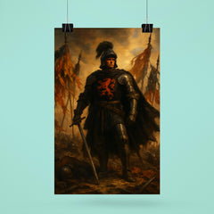 The Black Prince at Najera beneath torn banners poster 6