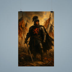 The Black Prince at Najera beneath torn banners poster 9