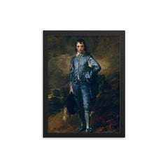 The Blue Boy by Thomas Gainsborough framed print on a plain backdrop in size 12"x16".