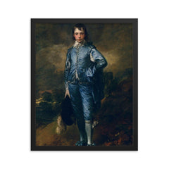 The Blue Boy by Thomas Gainsborough framed print on a plain backdrop in size 16"x20".