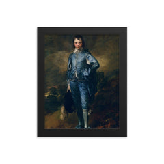 The Blue Boy by Thomas Gainsborough framed print on a plain backdrop in size 8"x10".