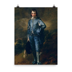 The Blue Boy by Thomas Gainsborough poster on a plain backdrop in size 8"x10".