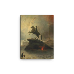 The Bronze Horseman by Henriette Louise Gudin canvas print on a plain backdrop in size 12"x16".
