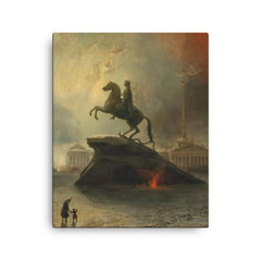 The Bronze Horseman by Henriette Louise Gudin canvas print on a plain backdrop in size 16"x20".