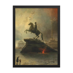 The Bronze Horseman by Henriette Louise Gudin framed print on a plain backdrop in size 18"x24".