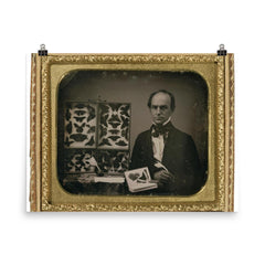 The Butterfly Collector, 1850s poster on a plain backdrop in size 8"x10".