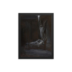 The Calling of Samuel by Gustave Dore, 1877 framed print on a plain backdrop in size 12"x16".