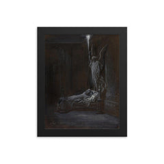 The Calling of Samuel by Gustave Dore, 1877 framed print on a plain backdrop in size 8"x10".