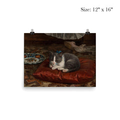 The Cat on the Pillow by Adolf von Becker poster 3