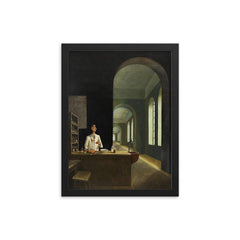 The Chemist by Franz Sedlacek, 1932 framed print on a plain backdrop in size 12"x16".
