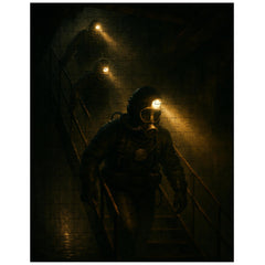 The Chernobyl divers descending with headlamps jigsaw puzzle