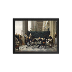 The Circle of the Rue Royale by James Tissot framed print on a plain backdrop in size 12"x16".