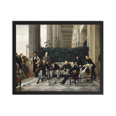 The Circle of the Rue Royale by James Tissot framed print on a plain backdrop in size 16"x20".