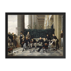 The Circle of the Rue Royale by James Tissot framed print on a plain backdrop in size 18"x24".