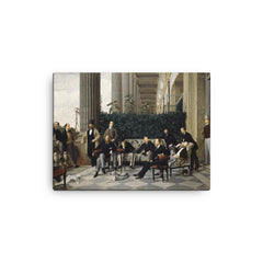 The Circle of the Rue Royale by James Tissot, 1868 canvas print on a plain backdrop in size 12"x16".