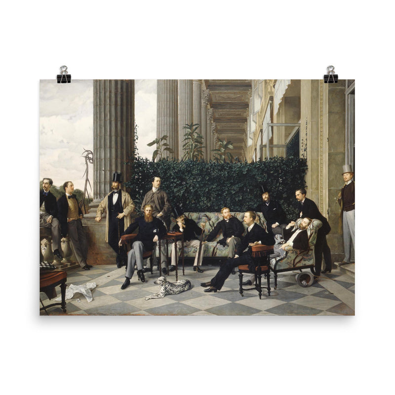 The Circle of the Rue Royale by James Tissot, 1868 poster on a plain backdrop in size 8