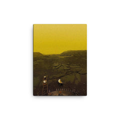 The clearest image ever taken of the surface of Venus canvas print on a plain backdrop in size 12"x16".