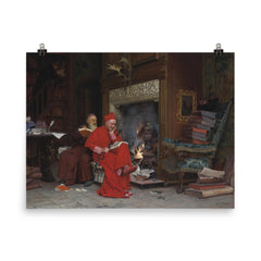 The Committee on Moral Books by Jehan-Georges Vibert, 1866 poster on a plain backdrop in size 8"x10".