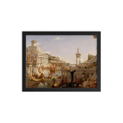 The Consummation of Empire by Thomas Cole framed print on a plain backdrop in size 12"x16".