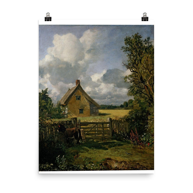 The Cottage in a Cornfield by John Constable, 1817-1833 poster on a plain backdrop in size 8