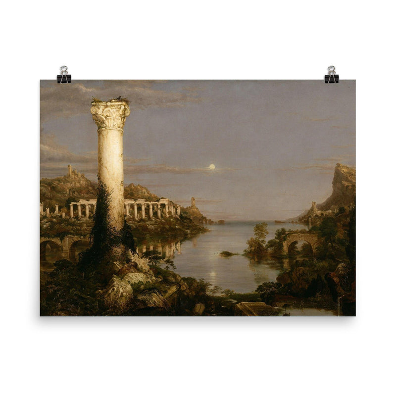 The Course of Empire: Desolation by Thomas Cole, 1836 poster on a plain backdrop in size 8