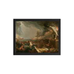 The Course of Empire: Destruction by Thomas Cole, 1836 framed print on a plain backdrop in size 12"x16".