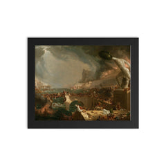 The Course of Empire: Destruction by Thomas Cole, 1836 framed print on a plain backdrop in size 8"x10".