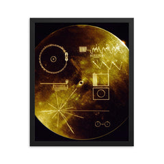 The cover of the Voyager Golden Record - The Sounds of Earth framed print on a plain backdrop in size 16"x20".