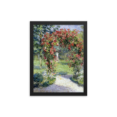 The Crimson Rambler by Gari Melchers framed print on a plain backdrop in size 12"x16".