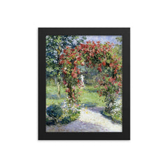 The Crimson Rambler by Gari Melchers framed print on a plain backdrop in size 8"x10".