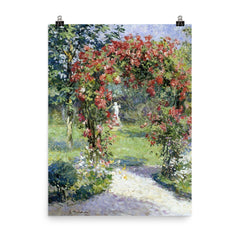 The Crimson Rambler by Gari Melchers poster on a plain backdrop in size 8"x10".