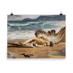 The Death of Icarus by Alexandre Cabanel poster on a plain backdrop in size 8"x10".