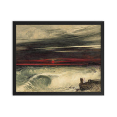 The Destruction of Pharaoh’s Host by John Martin, 1836 framed print on a plain backdrop in size 16"x20".