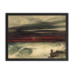 The Destruction of Pharaoh’s Host by John Martin, 1836 framed print on a plain backdrop in size 18"x24".