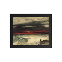 The Destruction of Pharaoh’s Host by John Martin, 1836 framed print on a plain backdrop in size 8"x10".