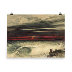 The Destruction of Pharaoh’s Host by John Martin, 1836 poster on a plain backdrop in size 8"x10".