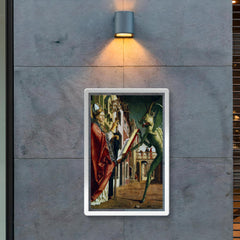 The Devil Presenting St. Augustine with the Book of Vices by Michael Pacher poster 2