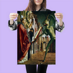 The Devil Presenting St. Augustine with the Book of Vices by Michael Pacher poster 3