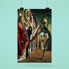 The Devil Presenting St. Augustine with the Book of Vices by Michael Pacher poster 6