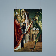 The Devil Presenting St. Augustine with the Book of Vices by Michael Pacher poster 9