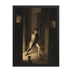 The Dreamer by Karl Wiener, 1929 framed print on a plain backdrop in size 18"x24".