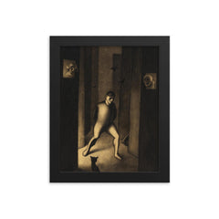 The Dreamer by Karl Wiener, 1929 framed print on a plain backdrop in size 8"x10".