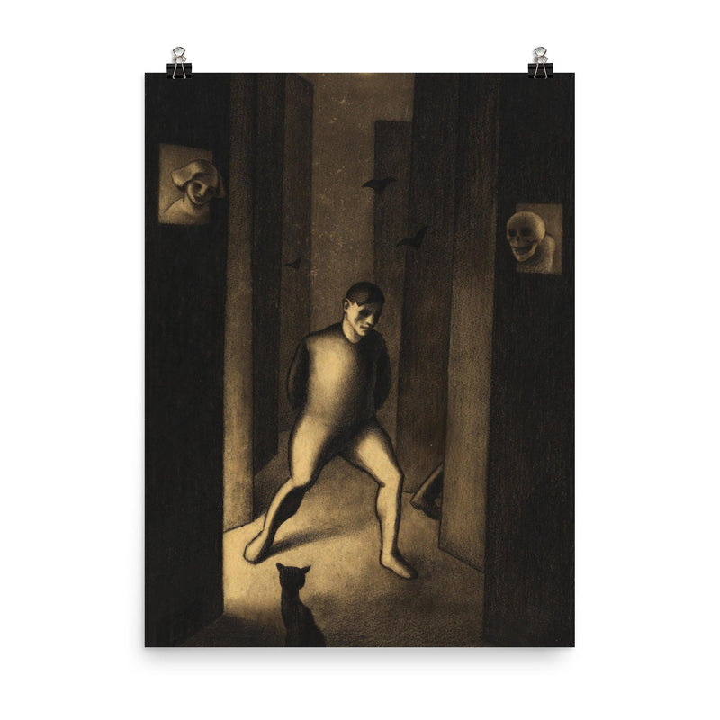 The Dreamer by Karl Wiener, 1929 poster on a plain backdrop in size 8