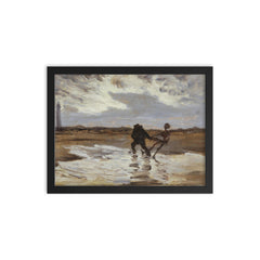The Drowned Man's Ghost by Thorvald Niss framed print on a plain backdrop in size 12"x16".