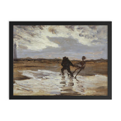 The Drowned Man's Ghost by Thorvald Niss framed print on a plain backdrop in size 18"x24".