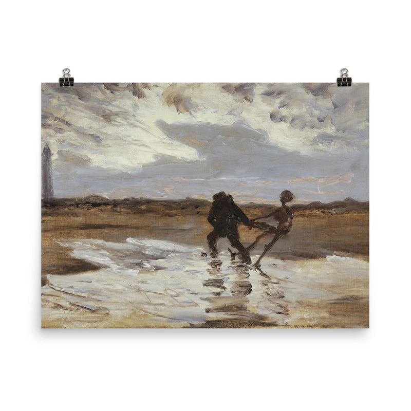 The Drowned Man's Ghost by Thorvald Niss poster on a plain backdrop in size 8