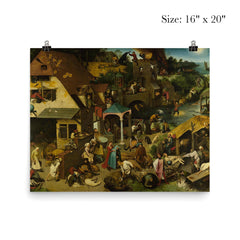 The Dutch Proverbs by Pieter Bruegel the Elder, 1559 poster 2