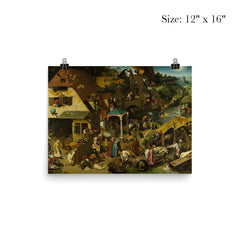 The Dutch Proverbs by Pieter Bruegel the Elder, 1559 poster 3