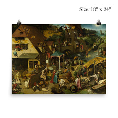 The Dutch Proverbs by Pieter Bruegel the Elder, 1559 poster 5