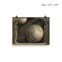 The Earth, Milky Way and Moon by Wladyslaw T Benda, 1918 poster 3